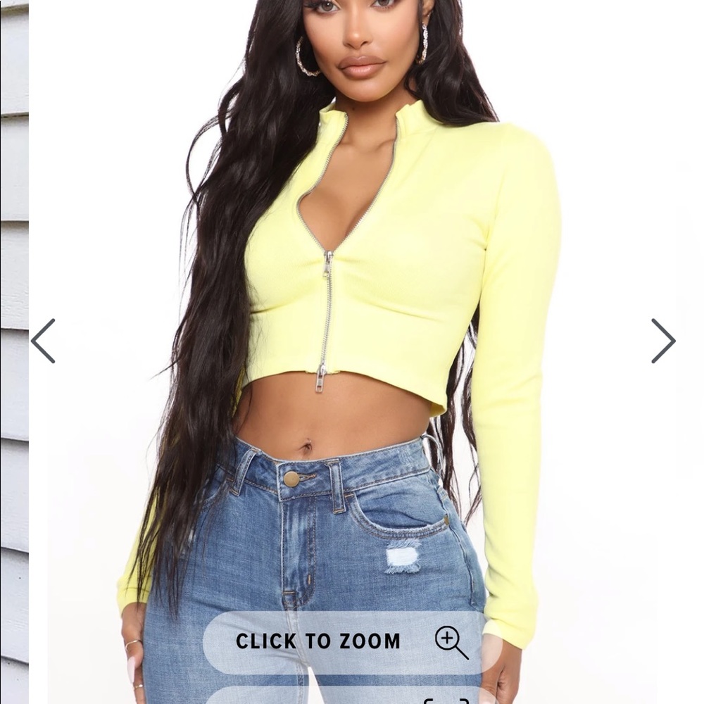 fashion nova never too faced long sleeve crop